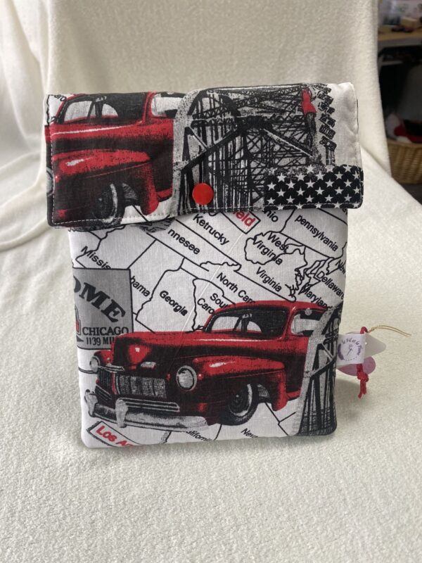 Pochette pour livre de poche motif route 66