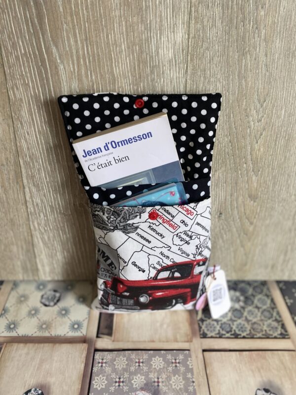 pochette pour livre de poche motif route 66