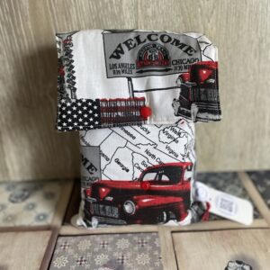 Pochette évolutive pour livre de poche motif route 66